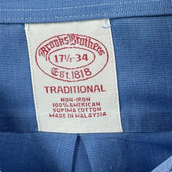 Brooks Brothers Mens Non-Iron Supima Cotton Lot Of 4 Dress Shirts Size 17.5-34 - Picture 12 of 12